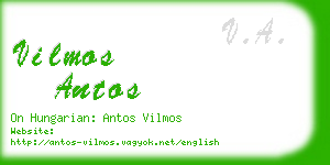 vilmos antos business card